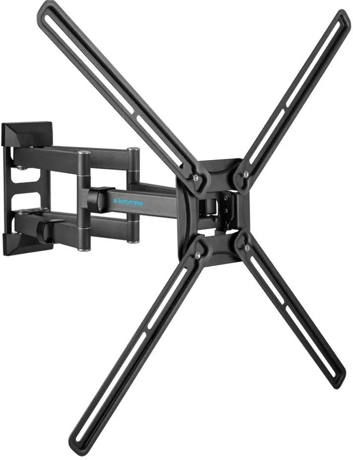 Кронштейн для телевизора Kromax CORBEL-12, 32-75", настенный, поворот и наклон,  титан [90596]